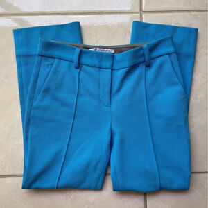 DVF Diane von Furstenberg Mid-raised straight-leg trousers bright blue